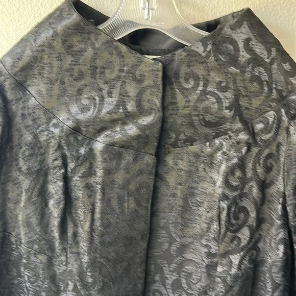 Jackie Morgan dress and coat Vintage size 2 black brocade lined Dresses